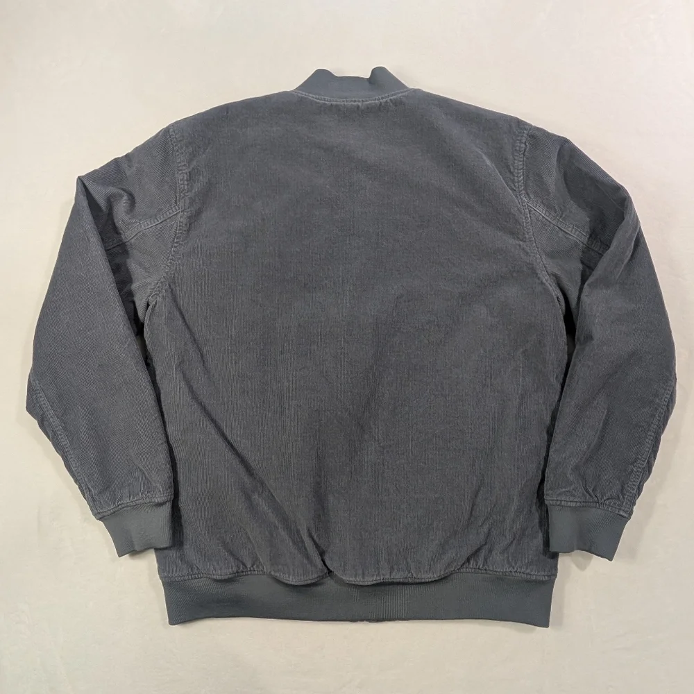 Vans Carlson Corduroy Bomber Jacket‎ Quilted Blue Gray XL
